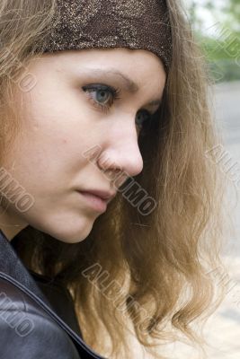 Beautiful Young Woman Outdoors On A Cool Fall Day