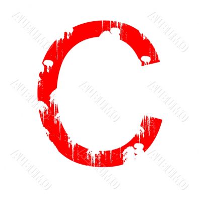 Grunge Letter C