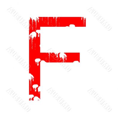 Grunge letter F