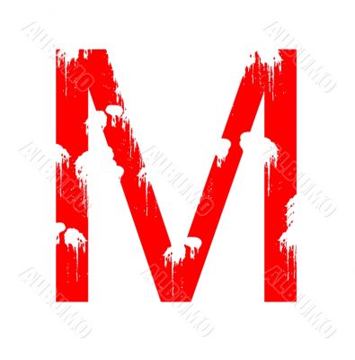 Grunge letter M Grunge letter M