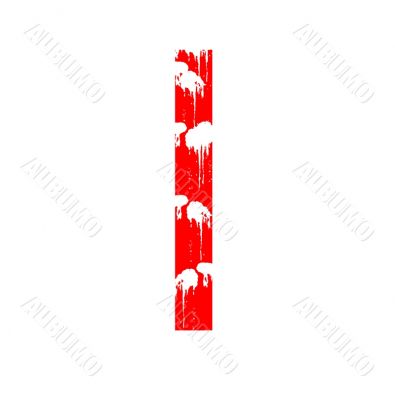 Grunge letter I Grunge letter I