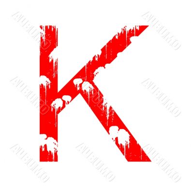 Grunge letter K