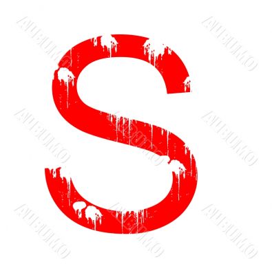 Grunge letter S Grunge letter S