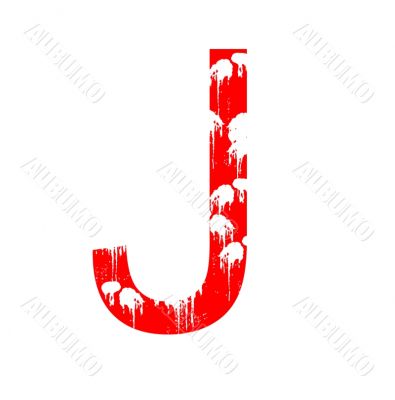 Grunge letter J Grunge letter J
