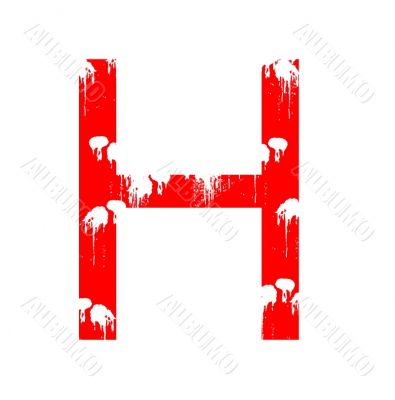Grunge letter H