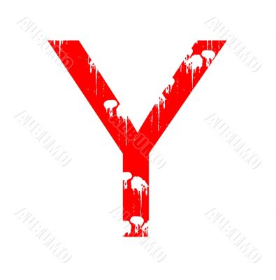 Grunge letter Y Grunge letter Y