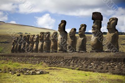 statues at easter island