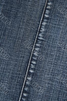 Blue denim fabric with stitch