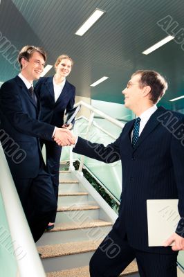 Meeting business partner