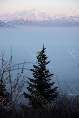 Alpine sunset