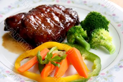 Porkchop with vegetables