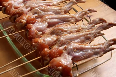 Raw chicken wings