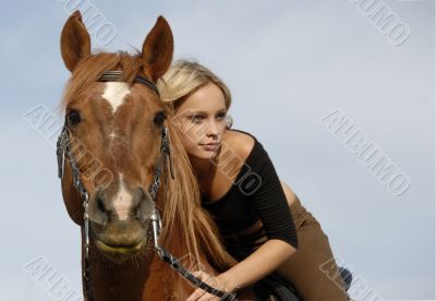 teen and horse
