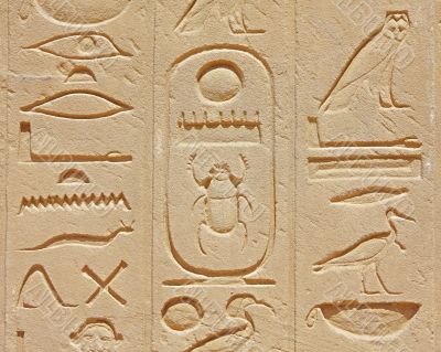 Luxor temple Hieroglyphic Luxor temple Hieroglyphic