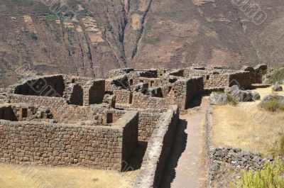 Inca ruins in Pisac Inca ruins in Pisac