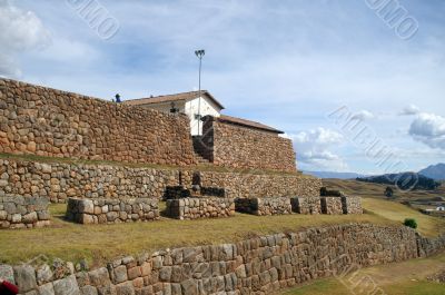 Inca castle ruins in Chinchero Inca castle ruins in Chinchero