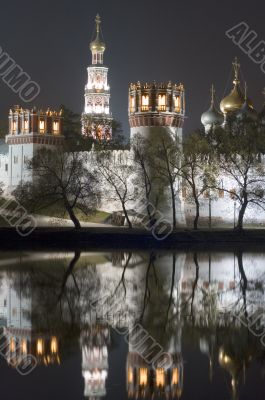 monastery in the night