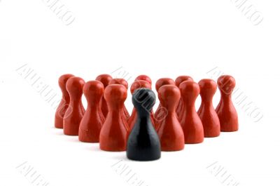 illustration of a person talking to several people illustration of a person talking to several people