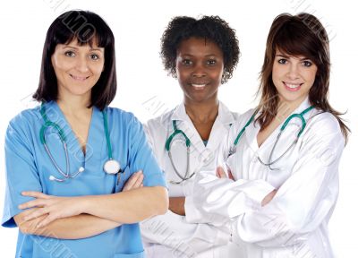 Team of young doctors