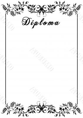   Diploma. Decorative framework