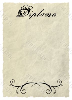 Diploma - Decorative framework.