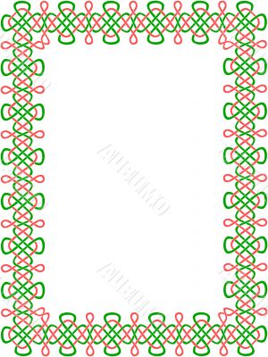 green-and-red celtic border 8