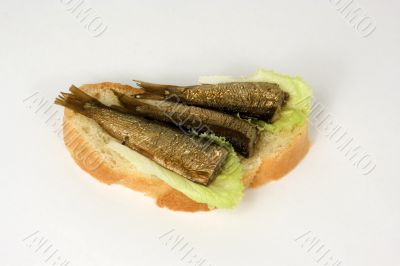 open sandwich with a kipper open sandwich with a kipper