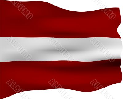 3D Flag of Latvia