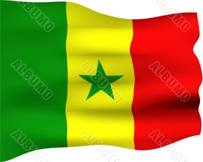 3D Flag of Senegal