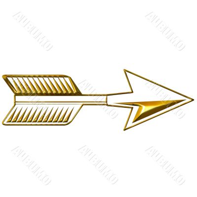 3D Golden Arrow