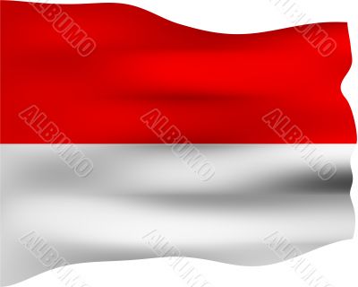 3D Flag of Indonesia