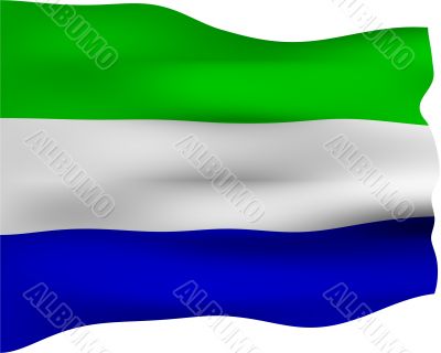 3D Flag of Sierra Leone