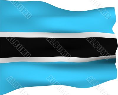 3D Flag of Botswana