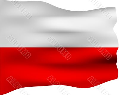 3D Flag of Poland