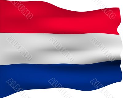 3D Flag of the Netherlands