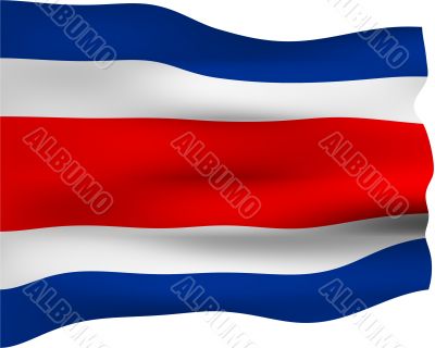 3D Flag of Costa Rica