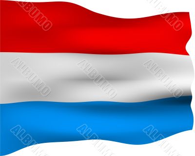 3D Flag of Luxembourg