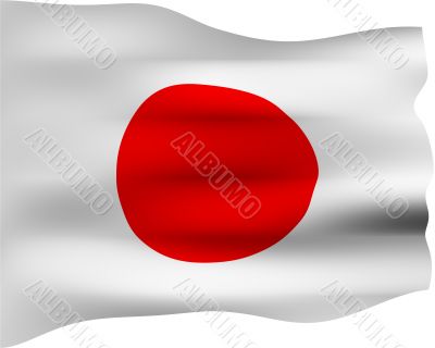 3D Flag of Japan