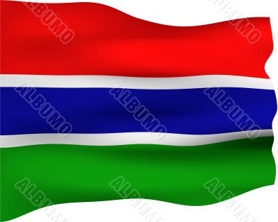 3D Flag of Gambia