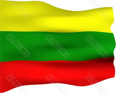 3D Flag of Lithuania