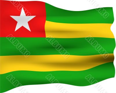 3D Flag of Togo