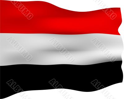 3D Flag of Yemen