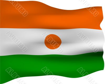 3D Flag of Niger