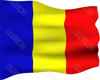 3D Flag of Romania