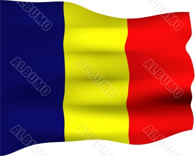 3D Flag of Chad
