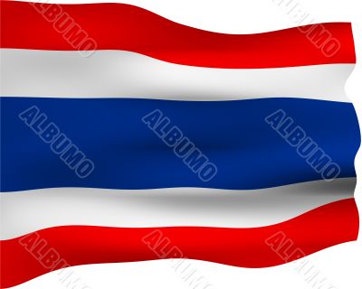 3D Flag of Thailand