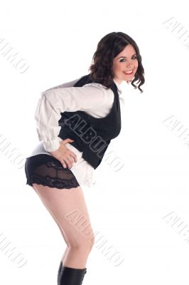 cute girl in pin-up pose cute girl in pin-up pose