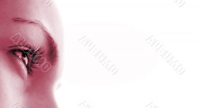 Women`s eye - looking forward.