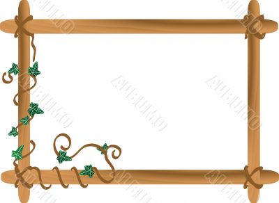 Wooden frame with ivy Wooden frame with ivy