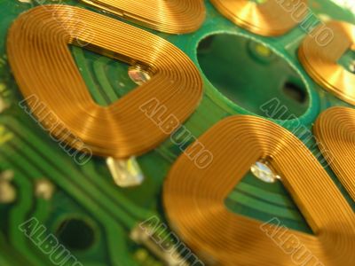 Abstract macro of hard drive pcb